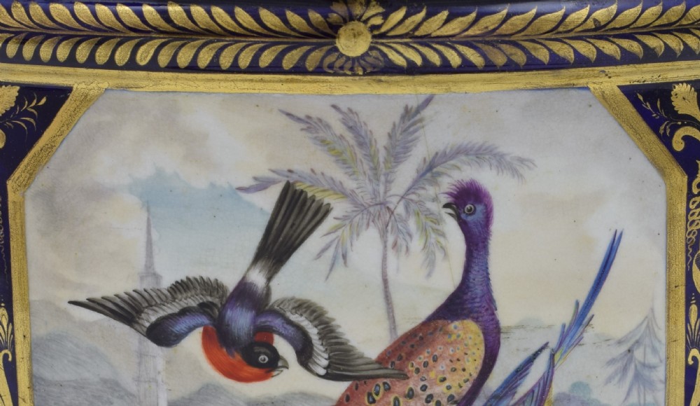 Bloor Period Derby Porcelain Bough Pot Dodson Exotic Birds c.1815 View IX