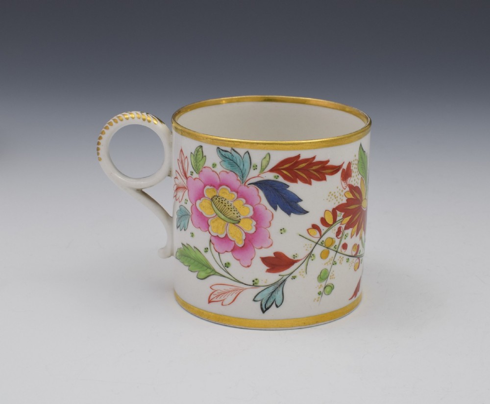 Unusual Worcester Barr Flight & Barr Porcelain Coffee Can & Saucer View VI