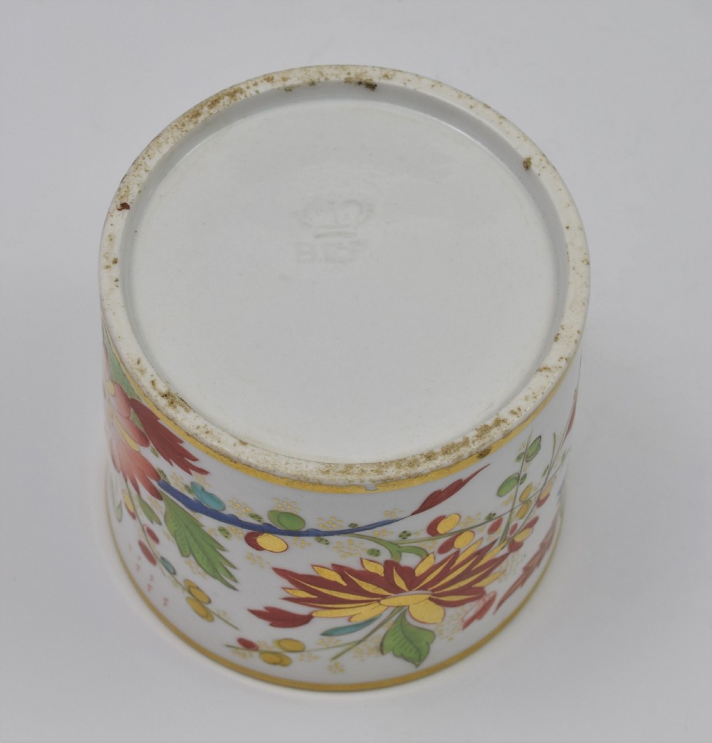 Unusual Worcester Barr Flight & Barr Porcelain Coffee Can & Saucer View XIII