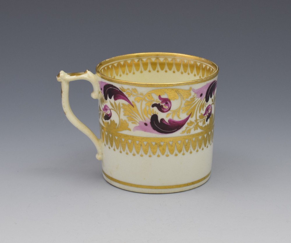 Derby Porcelain Coffee Can Dresden Handle c.1820