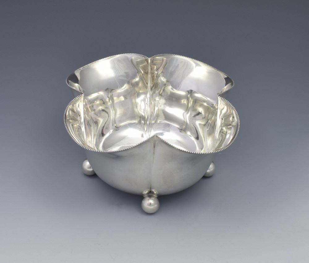 Victorian Silver Quatrefoil Lobed Bowl Sweetmeat Dish