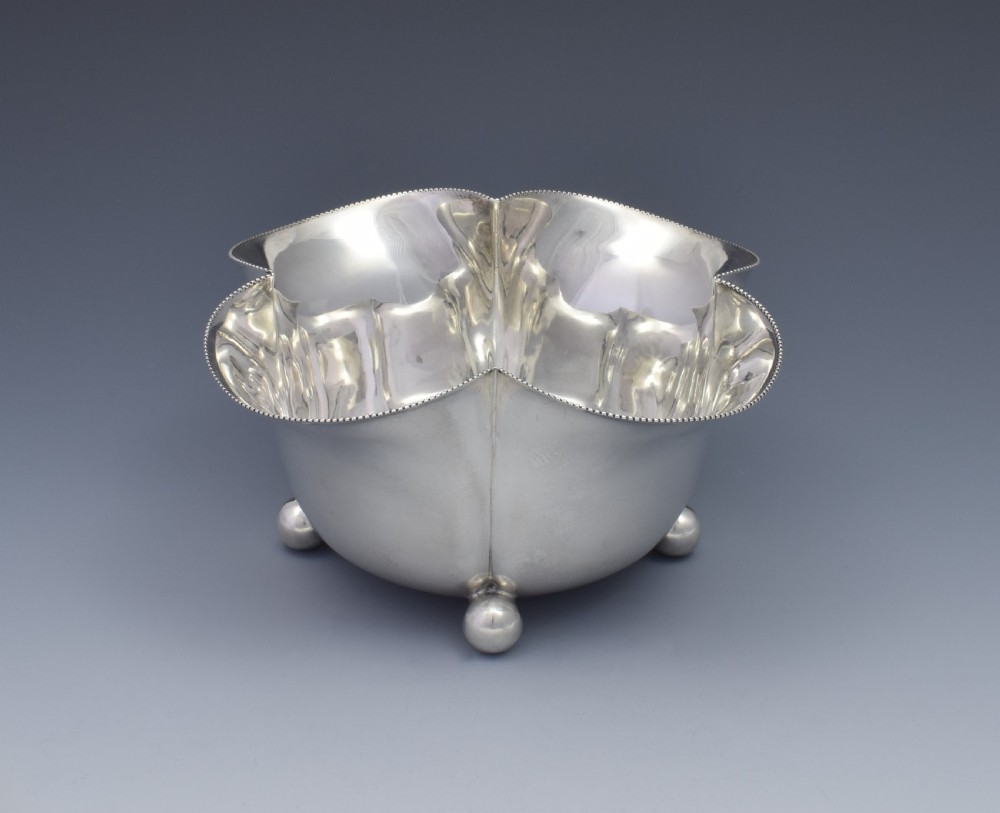 Victorian Silver Quatrefoil Lobed Bowl Sweetmeat Dish View II