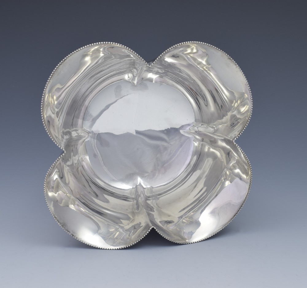 Victorian Silver Quatrefoil Lobed Bowl Sweetmeat Dish View X