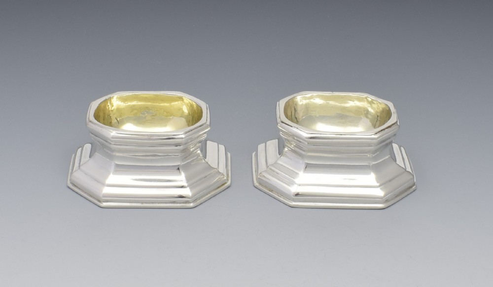 Matched Pair Of Georgian Silver Trencher Salts 1769 & 1772