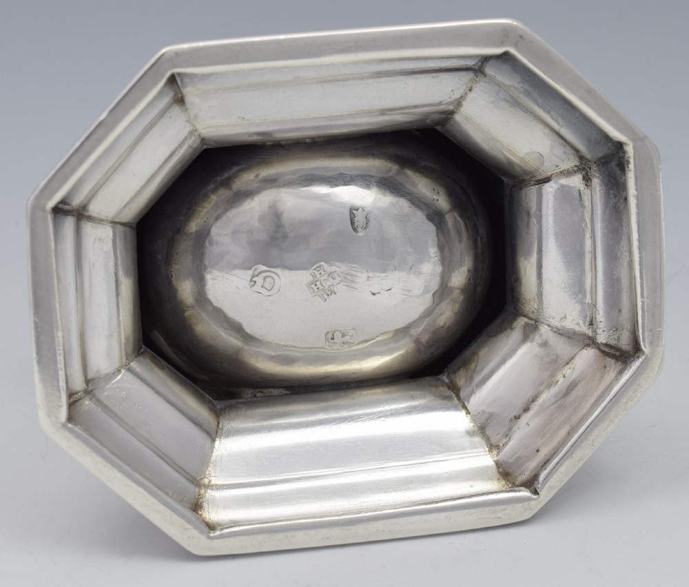 Matched Pair Of Georgian Silver Trencher Salts 1769 & 1772 View VI