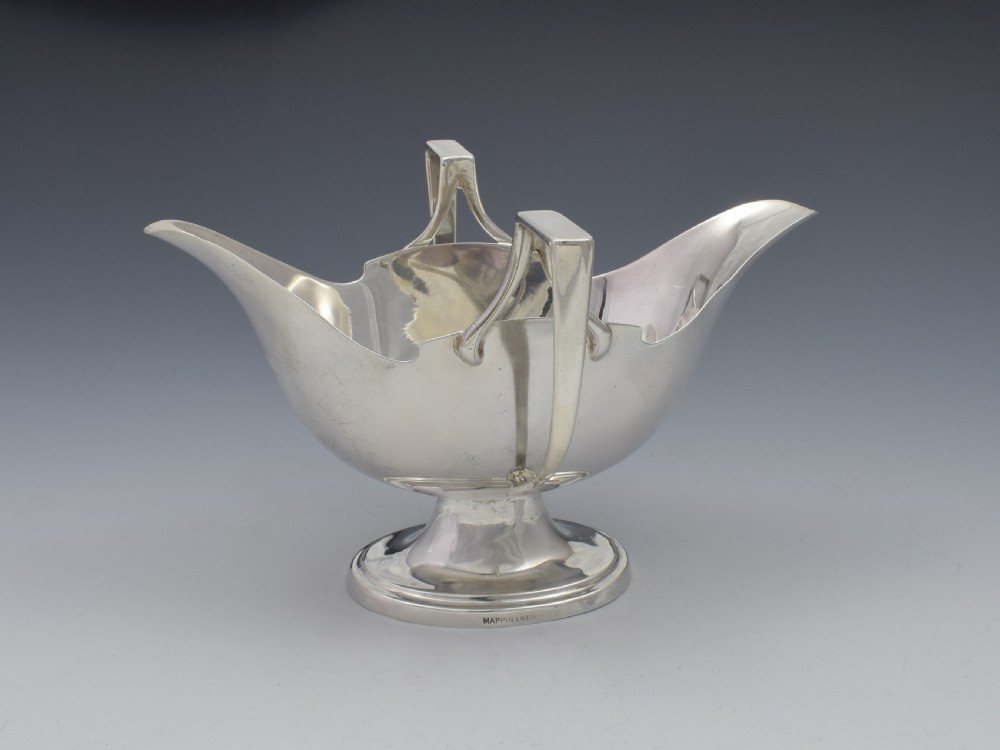 Edwardian Silver Double Lipped Sauceboat Mappin & Webb