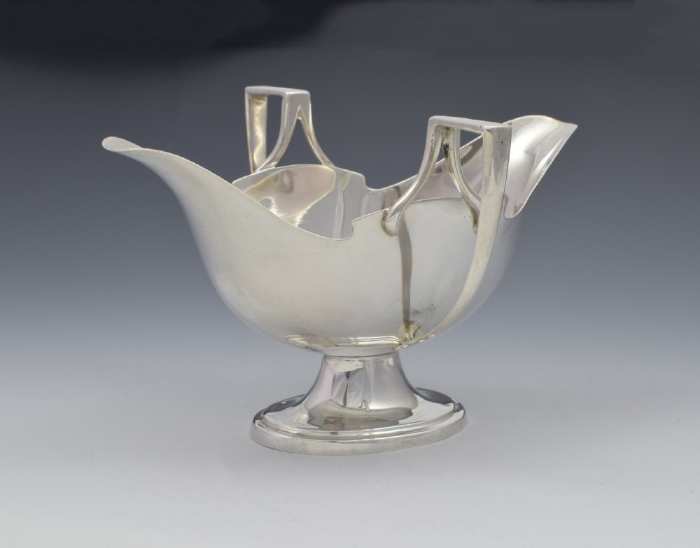 Edwardian Silver Double Lipped Sauceboat Mappin & Webb View VII