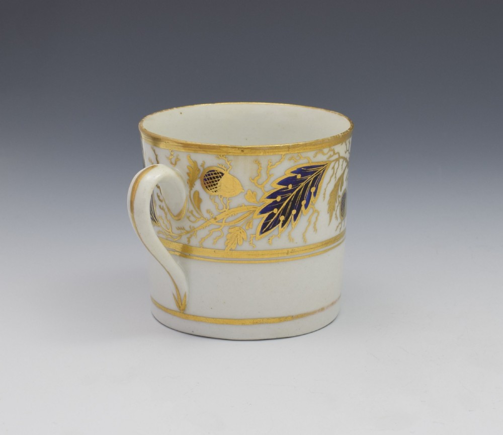 Georgian New Hall Porcelain Coffee Can Oak Leaves Acorns Pattern 524 View VI