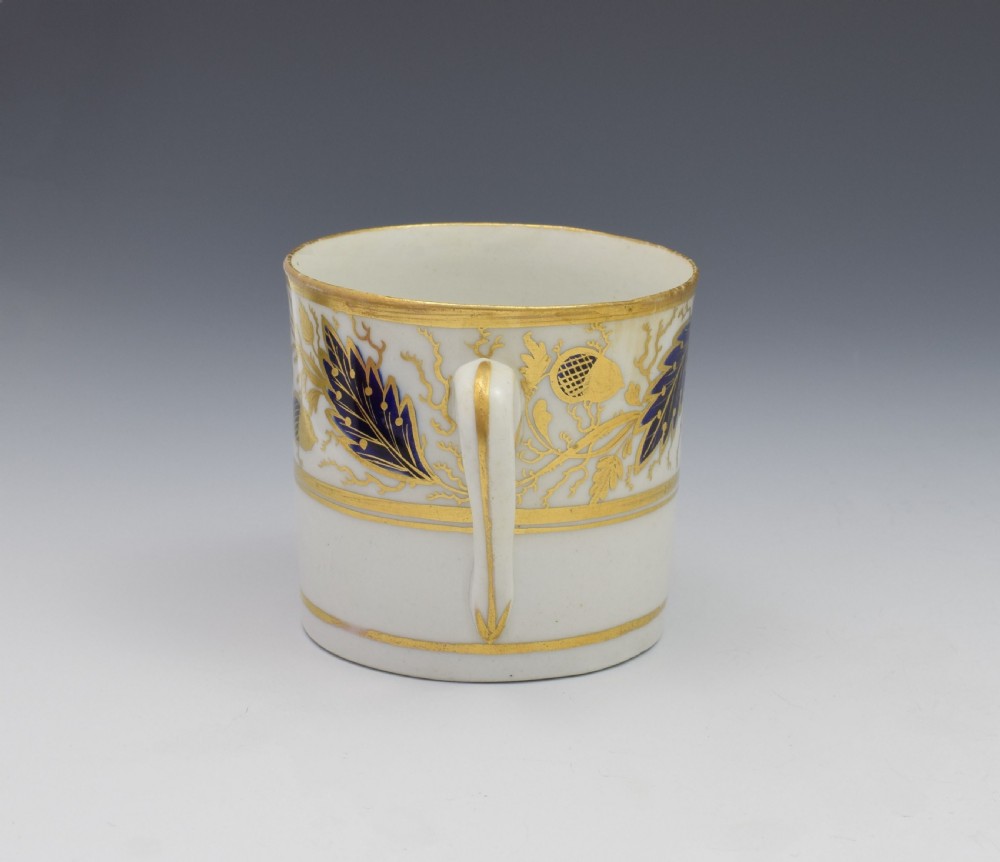 Georgian New Hall Porcelain Coffee Can Oak Leaves Acorns Pattern 524 View VII