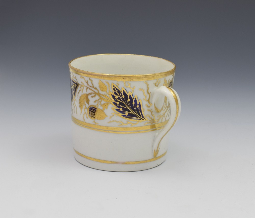 Georgian New Hall Porcelain Coffee Can Oak Leaves Acorns Pattern 524 View VIII