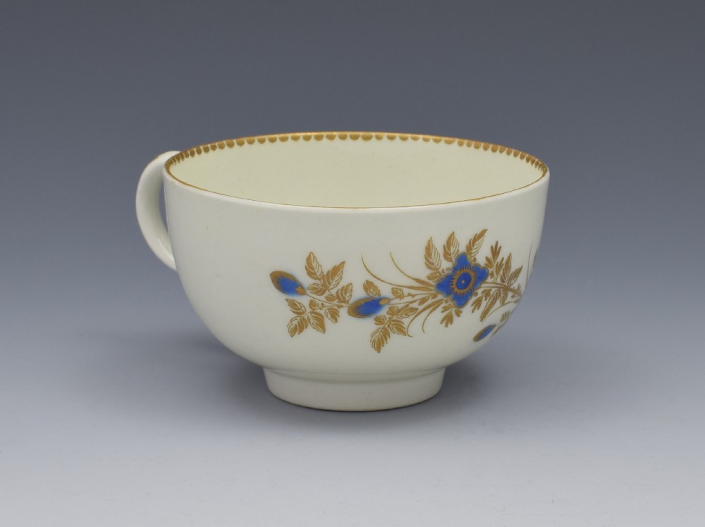 First Period Worcester Porcelain Tea Cup & Saucer c.1785 View III