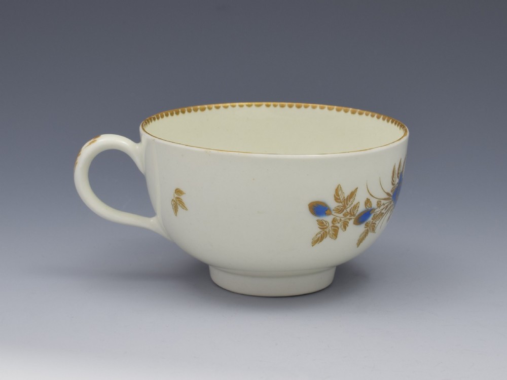 First Period Worcester Porcelain Tea Cup & Saucer c.1785 View IV