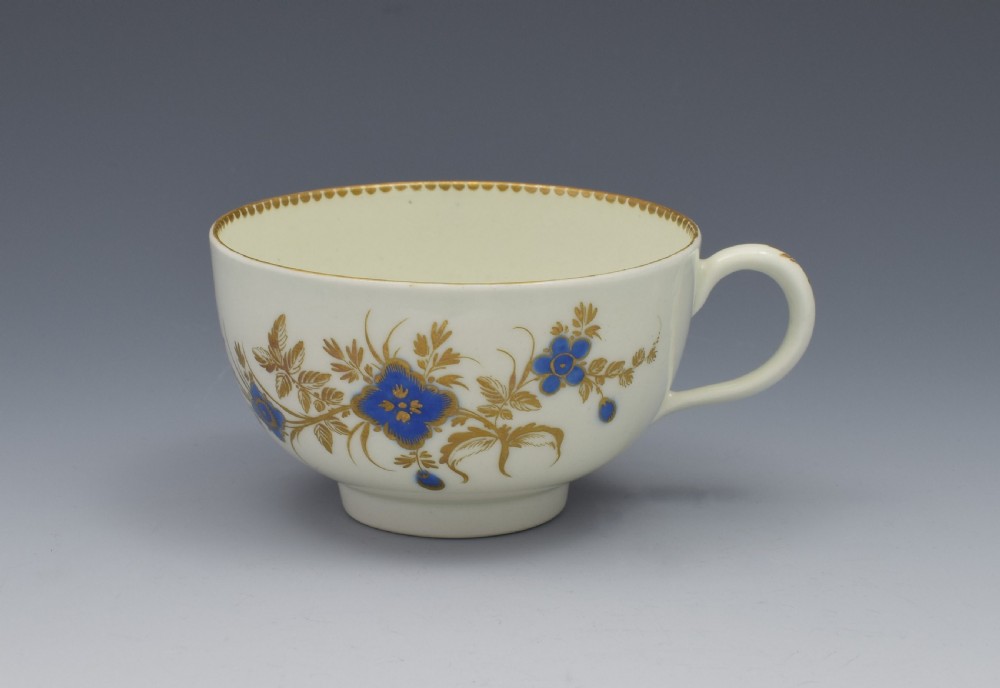 First Period Worcester Porcelain Tea Cup & Saucer c.1785 View VIII