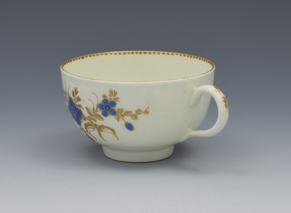 First Period Worcester Porcelain Tea Cup & Saucer c.1785 View IX