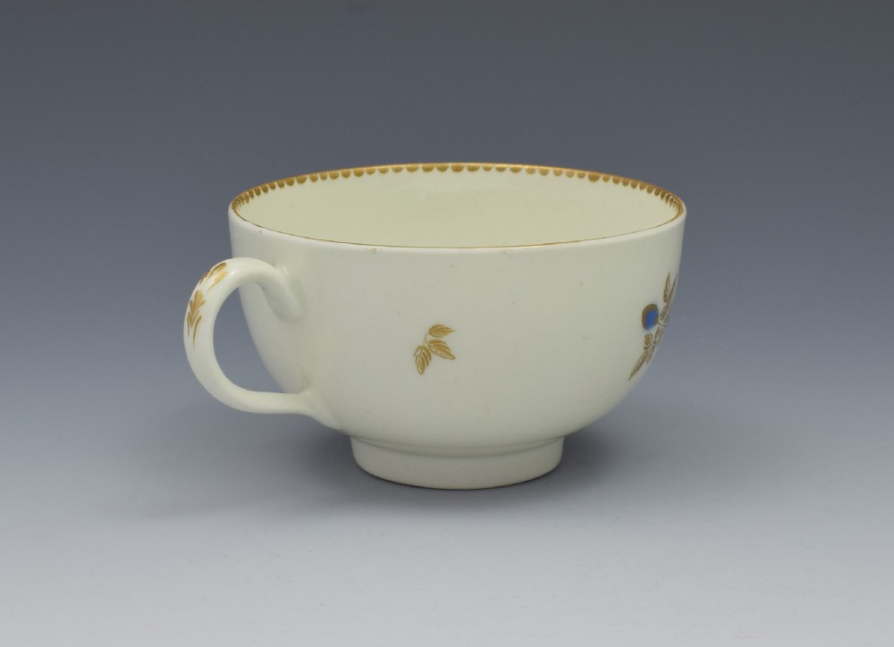 First Period Worcester Porcelain Tea Cup & Saucer c.1785 View XII