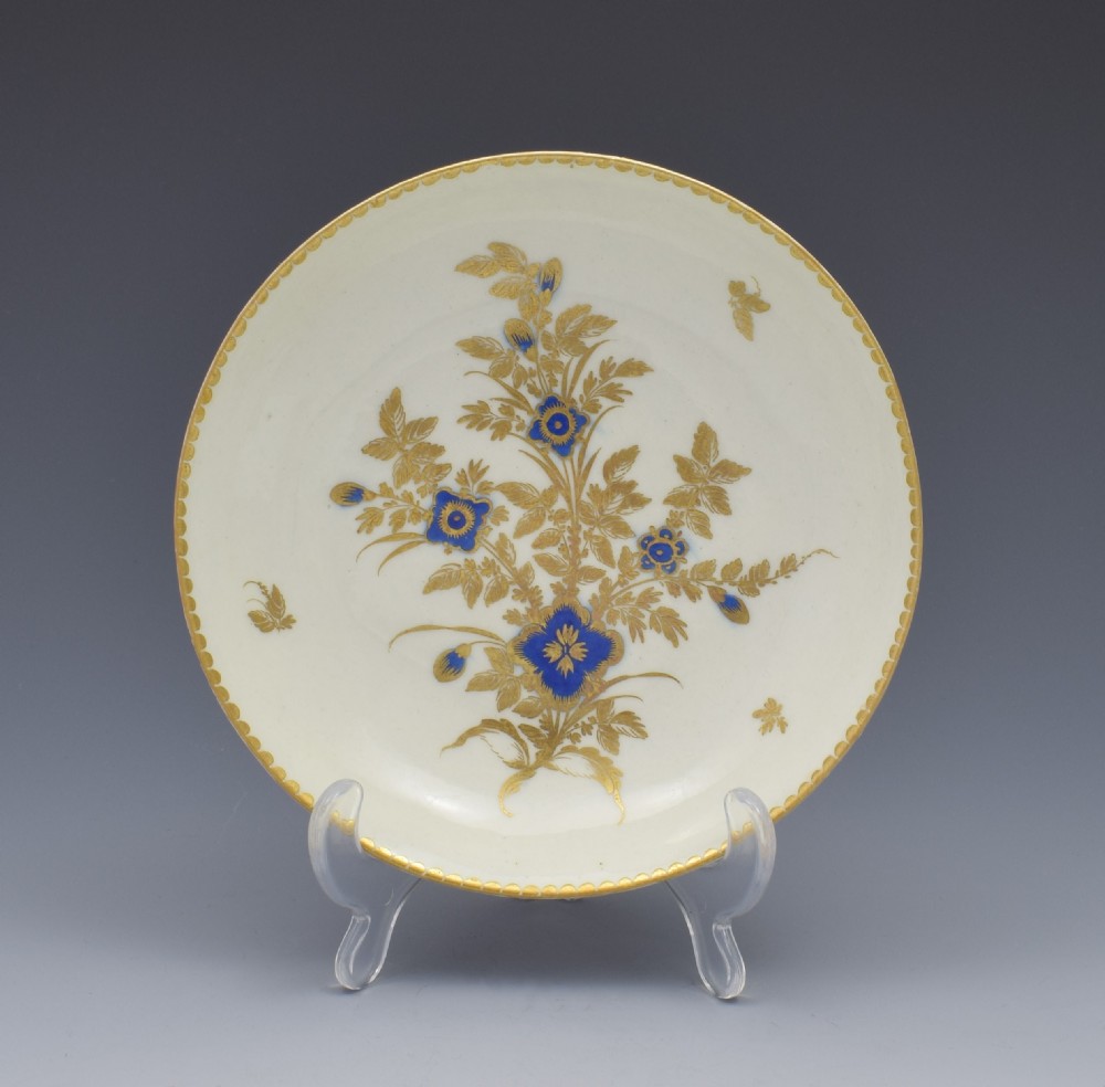 First Period Worcester Porcelain Tea Cup & Saucer c.1785 View II