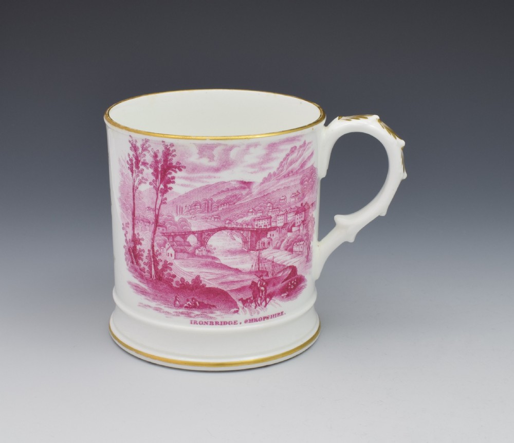 Early 19th Century Coalport Commemorative Ironbridge Porter Mug c.1825