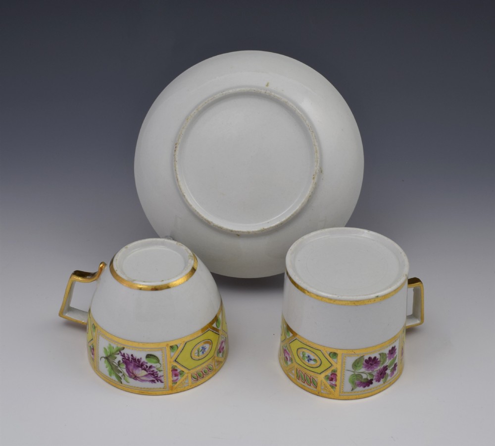 Regency Coalport Porcelain Church Gresley Pattern Trio Cup & Saucer View IX