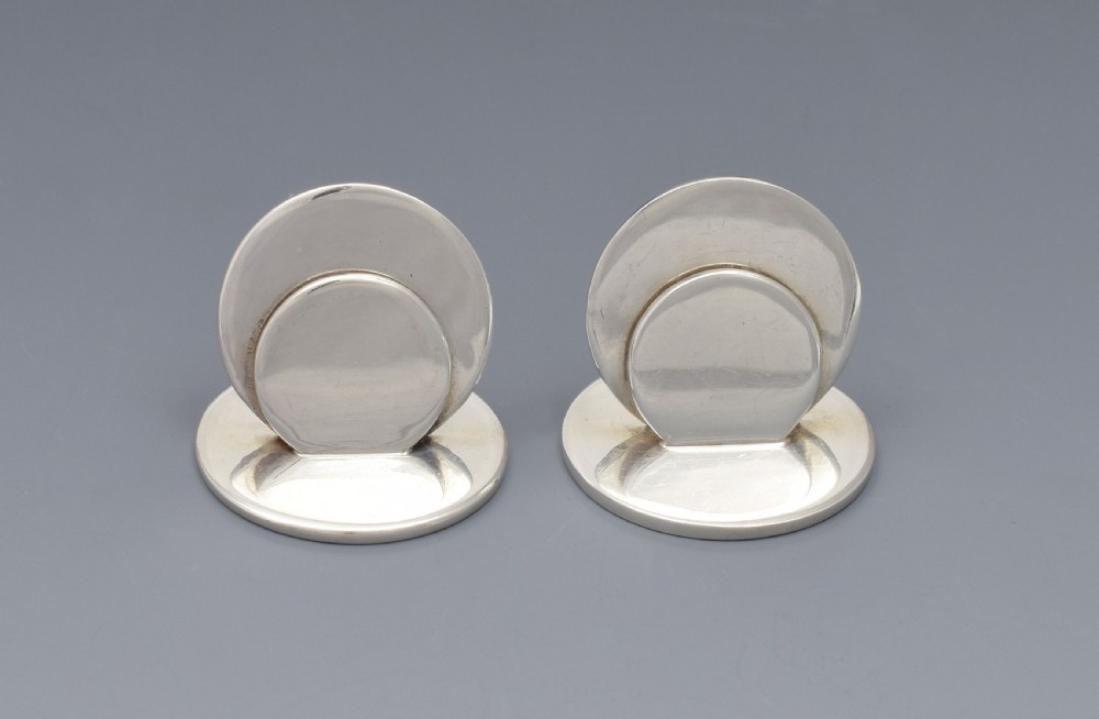 Pair Sampson Mordan Silver Place-Card Menu Holders Chester 1911