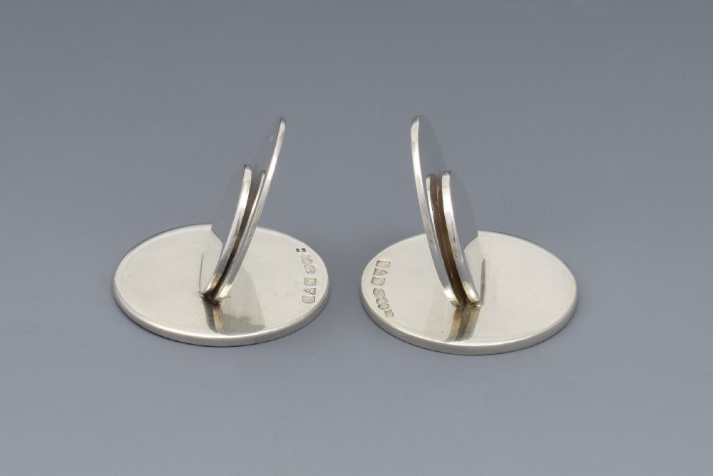 Pair Sampson Mordan Silver Place-Card Menu Holders Chester 1911 View III