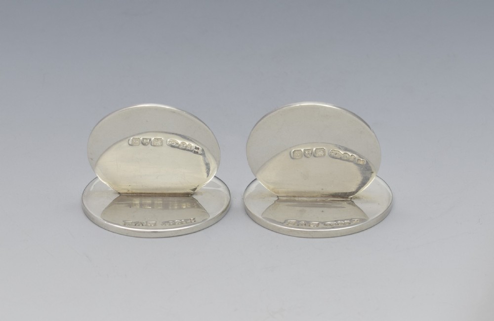 Pair Sampson Mordan Silver Place-Card Menu Holders Chester 1911 View IV