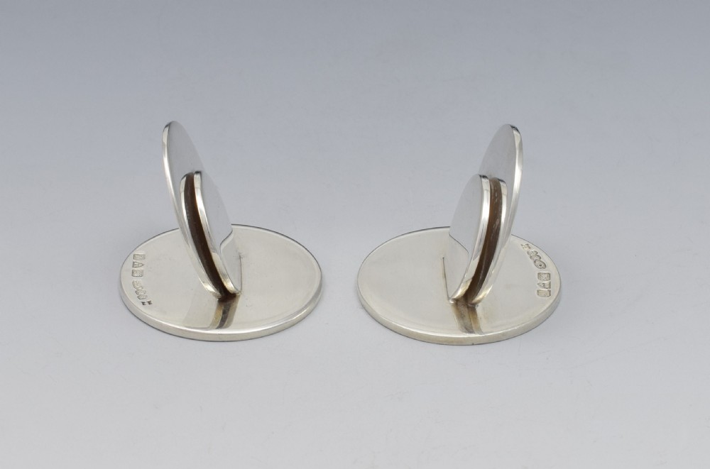 Pair Sampson Mordan Silver Place-Card Menu Holders Chester 1911 View V