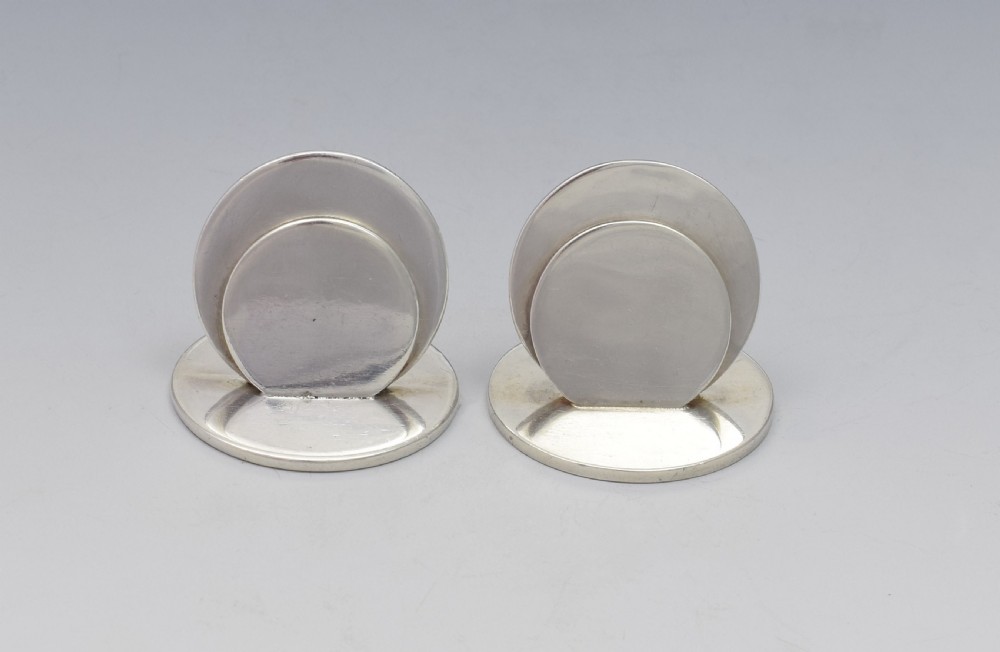 Set 2 George V Silver Place-Card Menu Holders 
