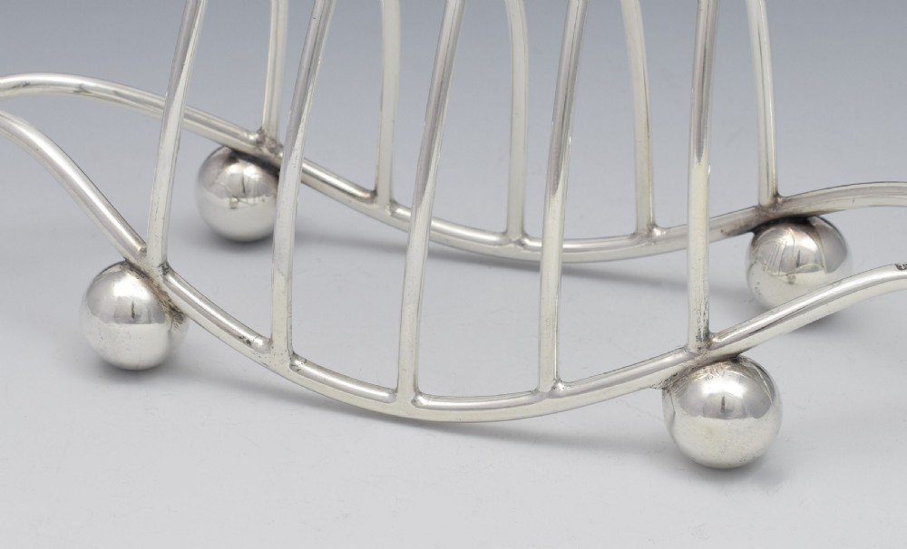 Novelty Curved 4 Slice Silver Toast Rack 1911 Lee & Wigfull View XII