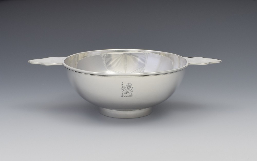 Large Victorian Scottish Silver Quaich Edinburgh Mackay & Chisholm View II