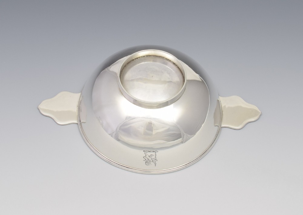 Large Victorian Scottish Silver Quaich Edinburgh Mackay & Chisholm View V