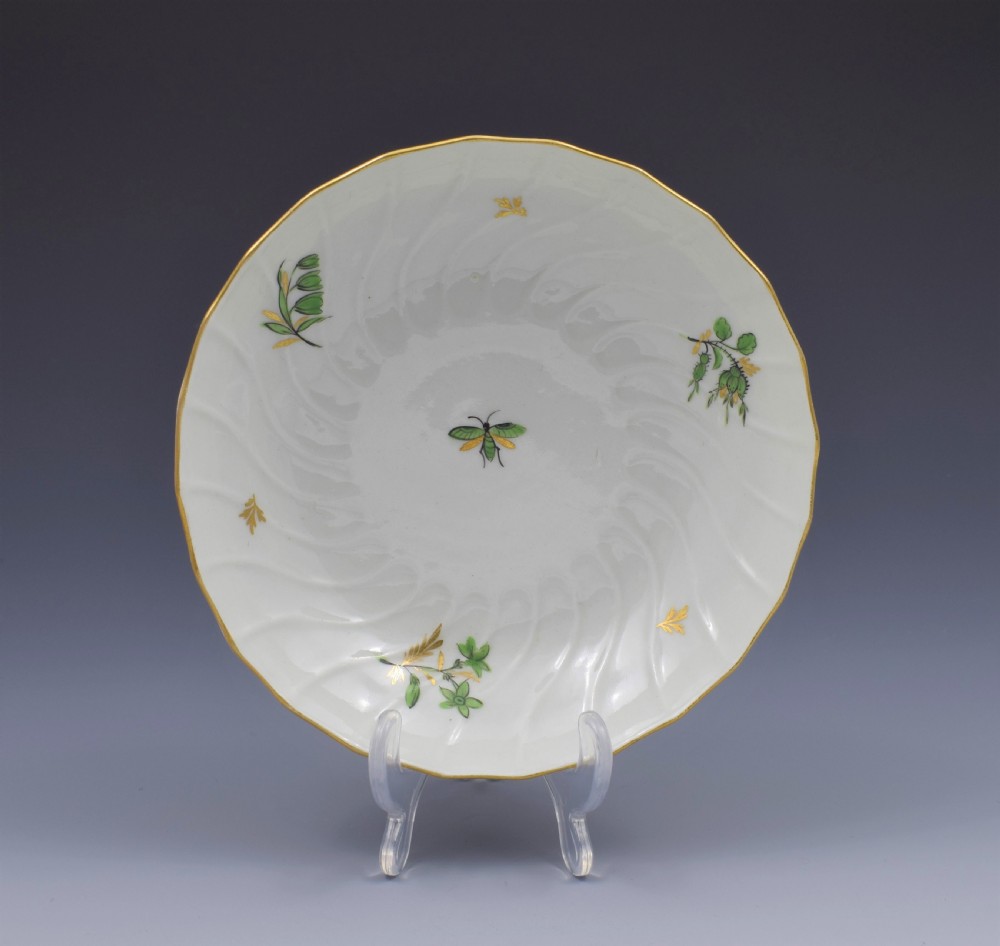 Flight & Barr Worcester Porcelain Spiral Fluted Tea Bowl & Saucer View II