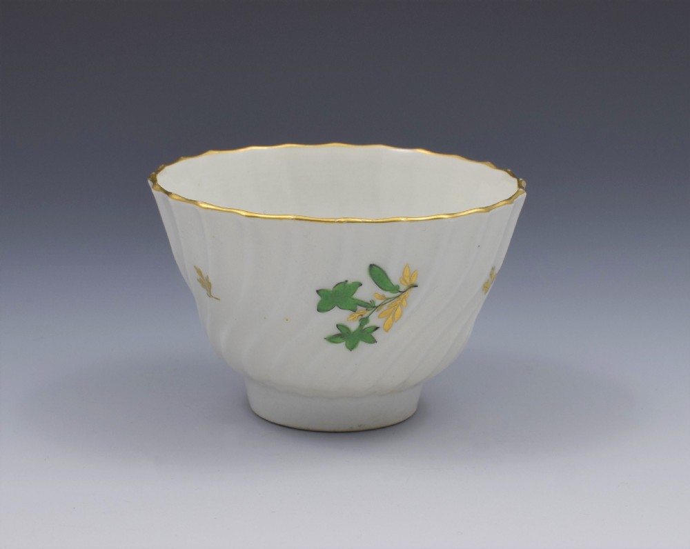 Flight & Barr Worcester Porcelain Spiral Fluted Tea Bowl & Saucer View III