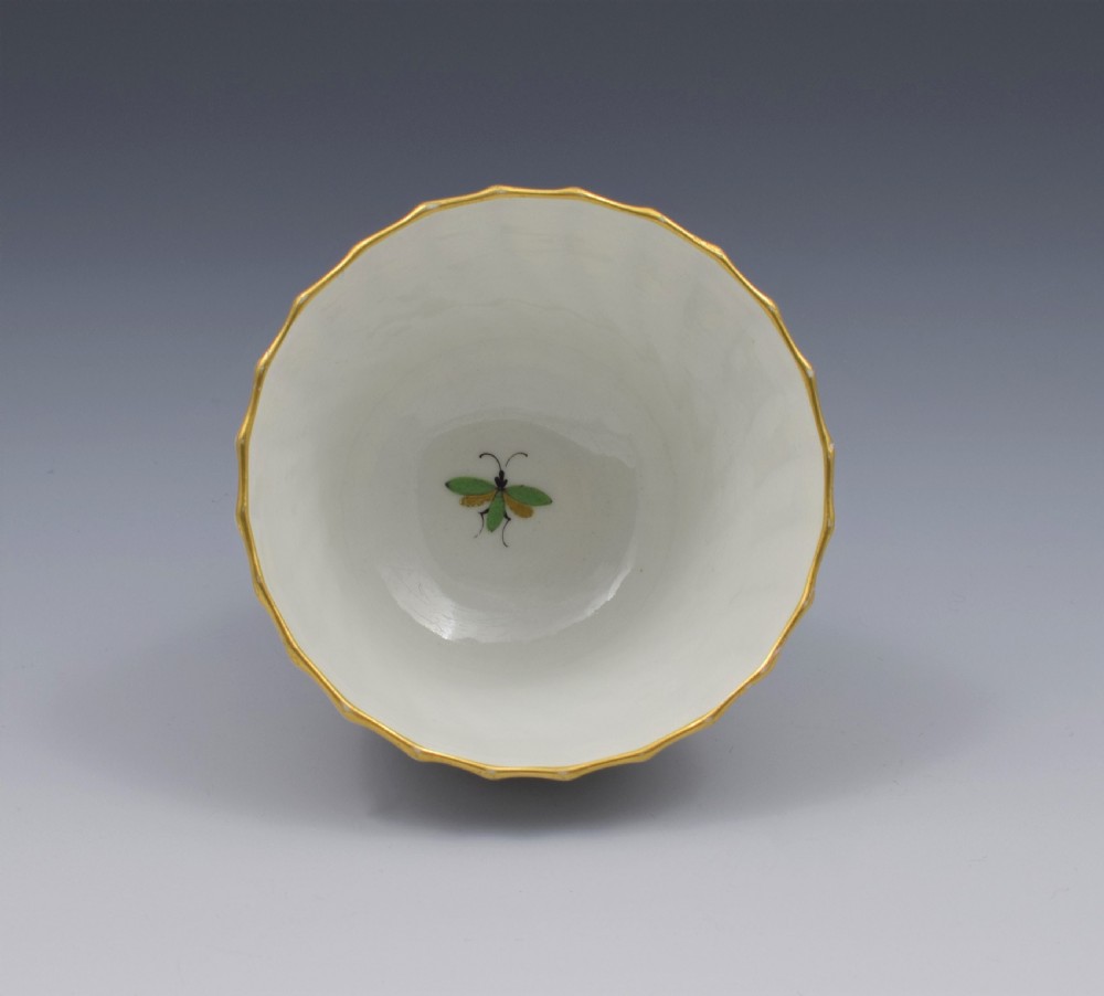 Flight & Barr Worcester Porcelain Spiral Fluted Tea Bowl & Saucer View VI