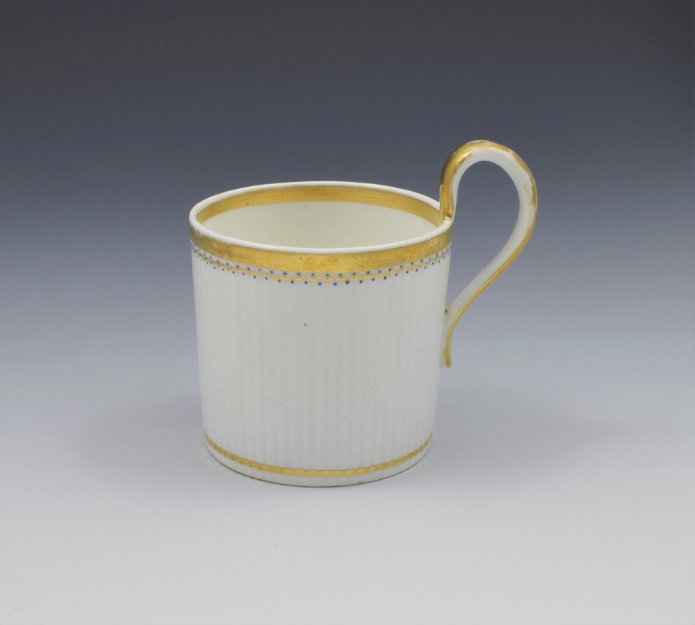 Rare Derby Porcelain Paris Flute Coffee Can High Loop Handle c.1820 View III