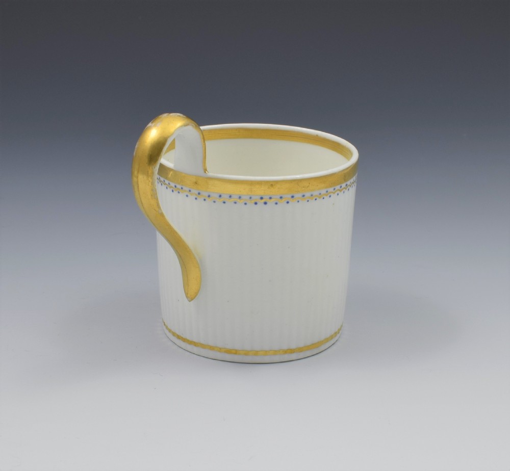 Rare Derby Porcelain Paris Flute Coffee Can High Loop Handle c.1820 View V
