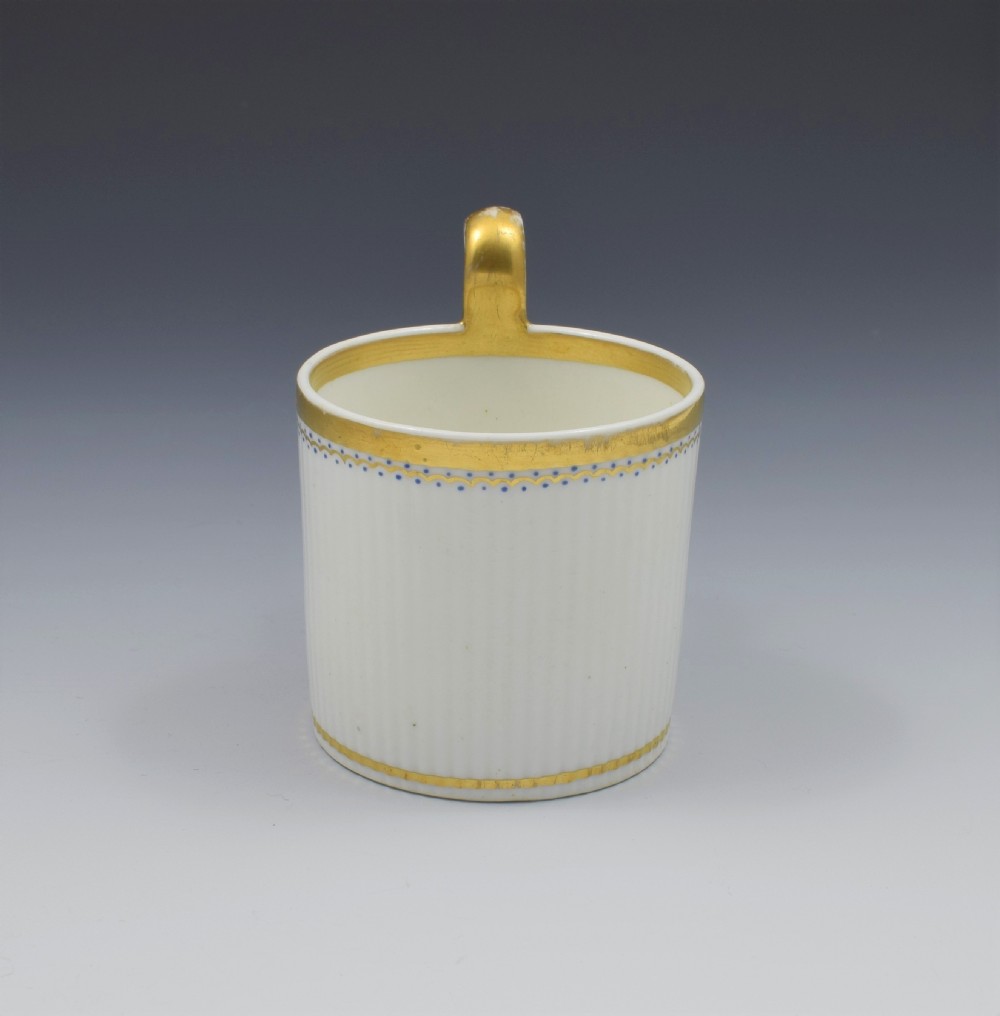 Rare Derby Porcelain Paris Flute Coffee Can High Loop Handle c.1820 View VIII