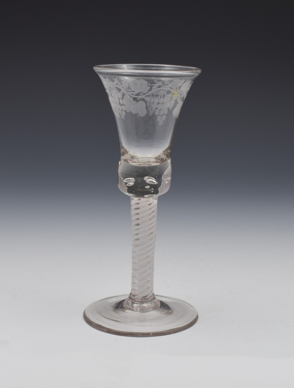 Georgian Double Series Opaque Air Twist Wine Glass 
