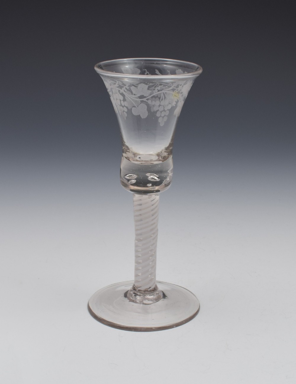 Georgian Double Series Opaque Air Twist Wine Glass  View II