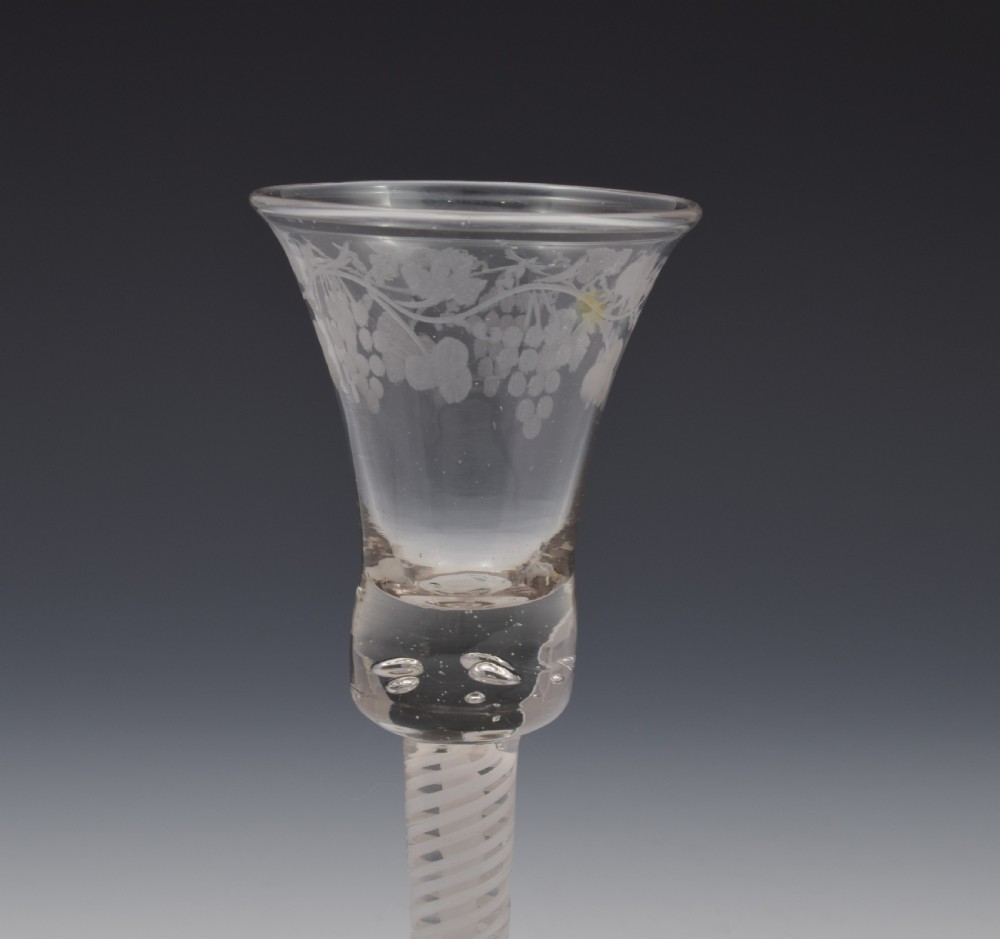 Georgian Double Series Opaque Air Twist Wine Glass  View V