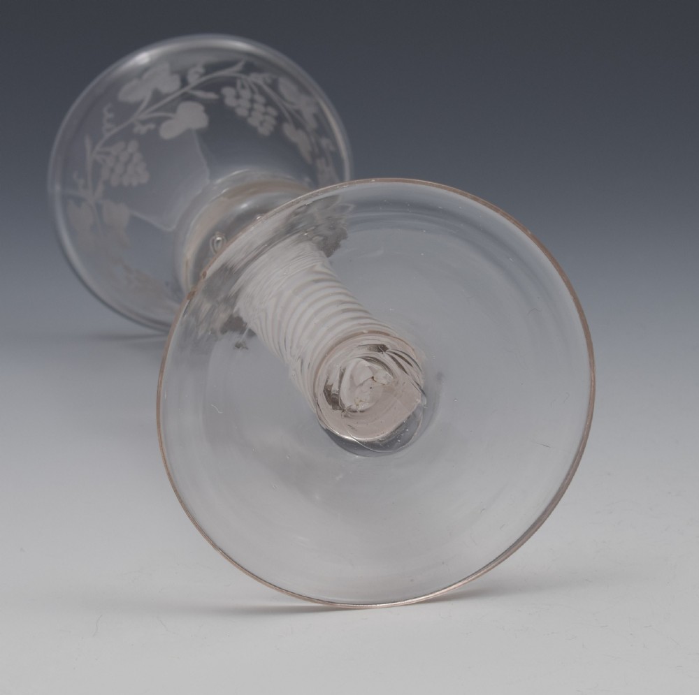 Georgian Double Series Opaque Air Twist Wine Glass  View VII