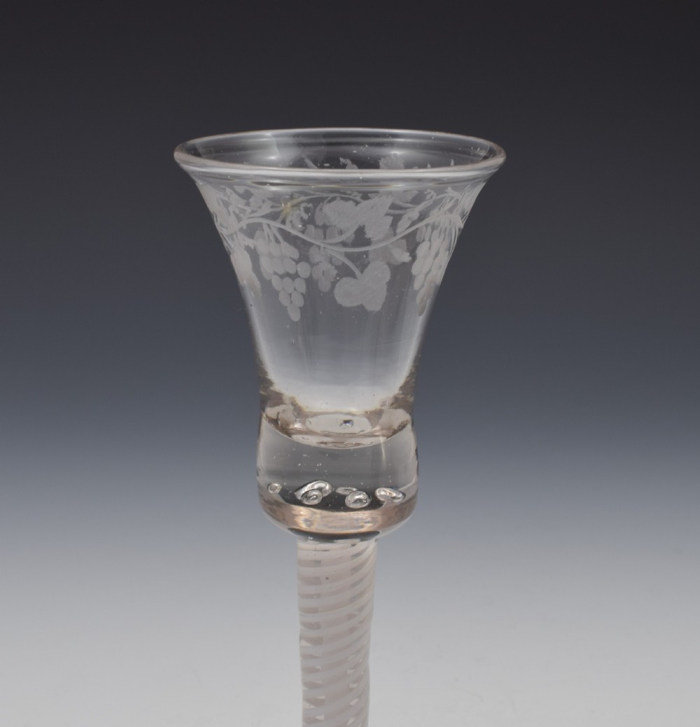 Georgian Double Series Opaque Air Twist Wine Glass  View X