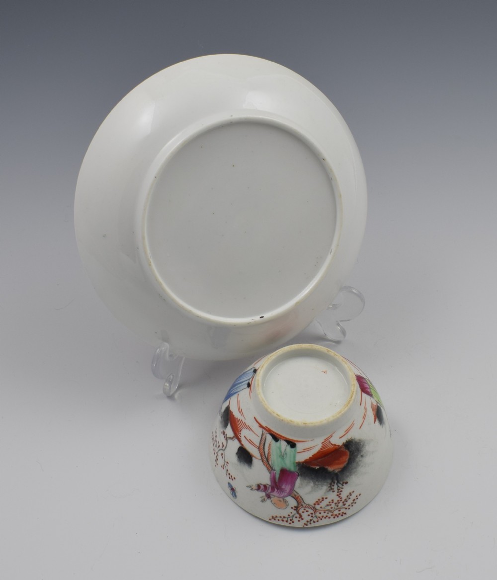 New Hall Porcelain The Boy & Butterfly Tea Bowl & Saucer View X
