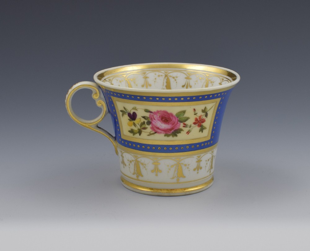 Chamberlain Worcester Baden Shape Coffee Cup & Saucer  View III