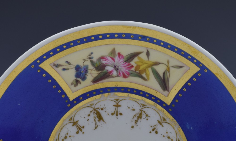 Chamberlain Worcester Baden Shape Coffee Cup & Saucer  View X