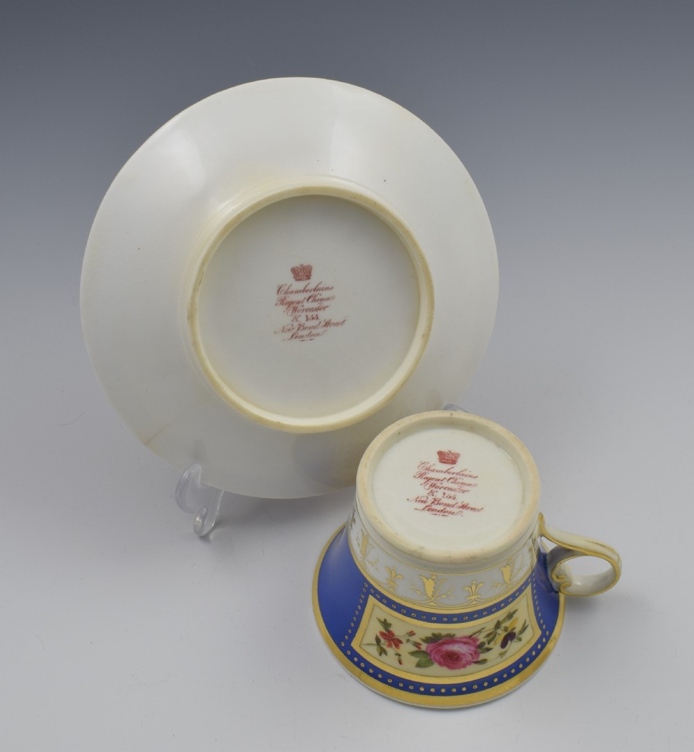 Chamberlain Worcester Baden Shape Coffee Cup & Saucer  View XIV