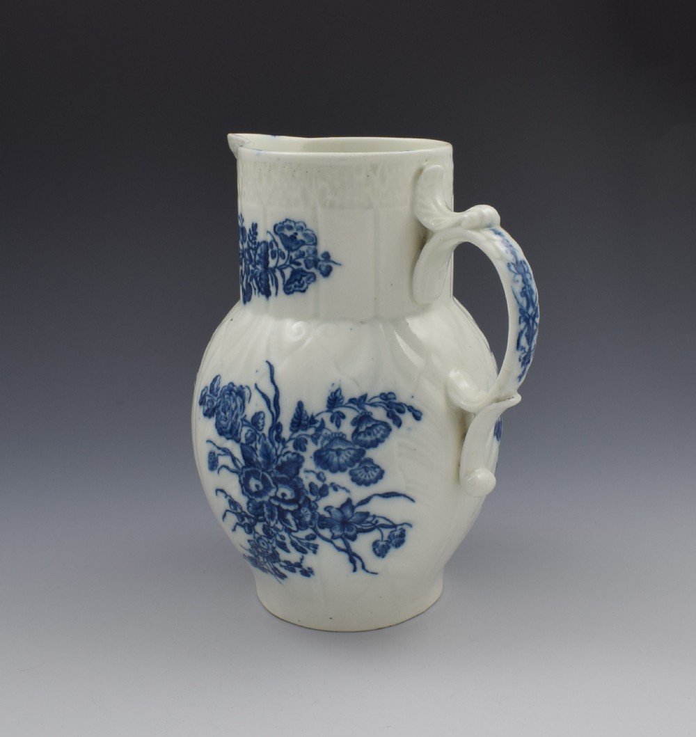18th Century Caughley Porcelain The Bouquets Mask Jug c.1785 View II
