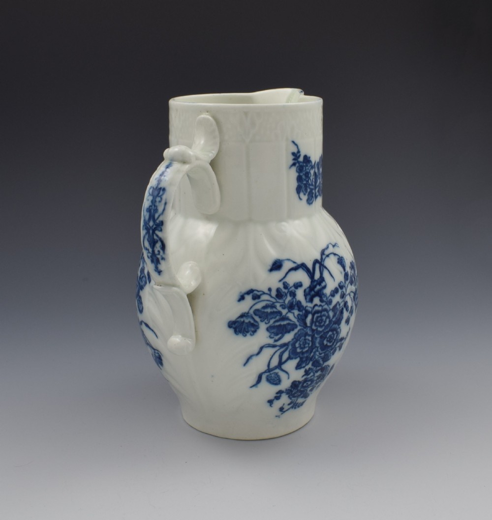 18th Century Caughley Porcelain The Bouquets Mask Jug c.1785 View VI