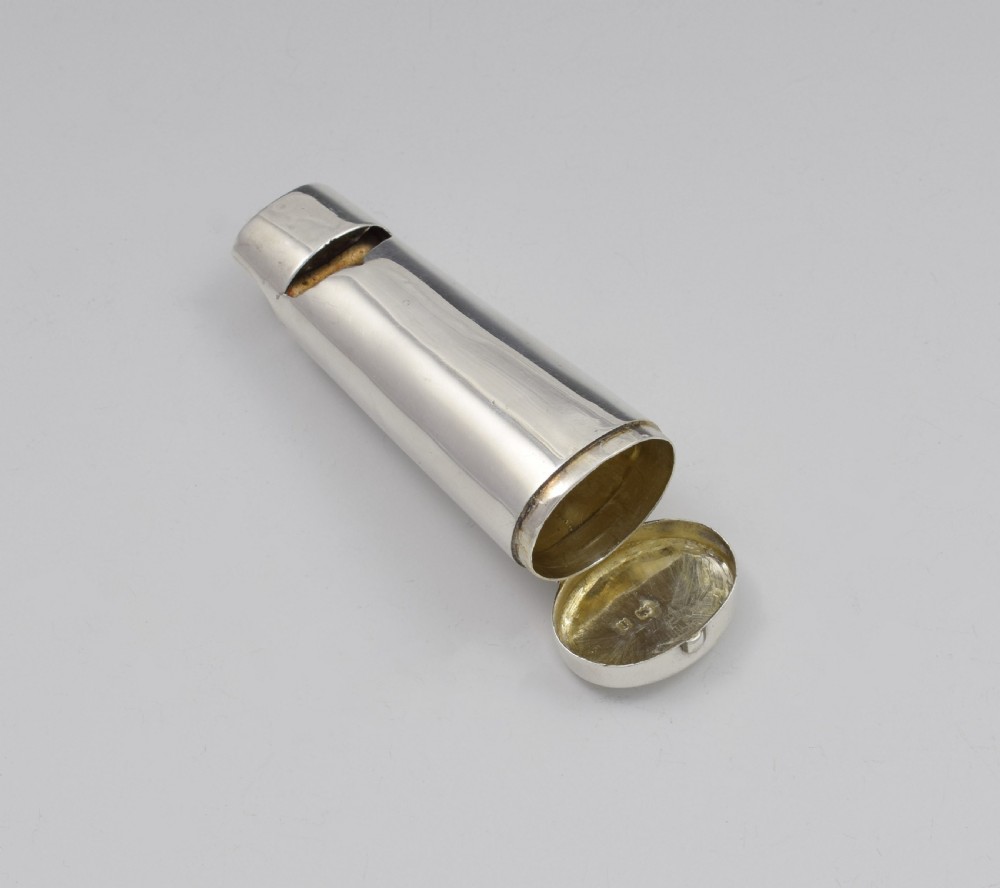 Edwardian Silver Novelty Combination Whistle & Vesta Case View V