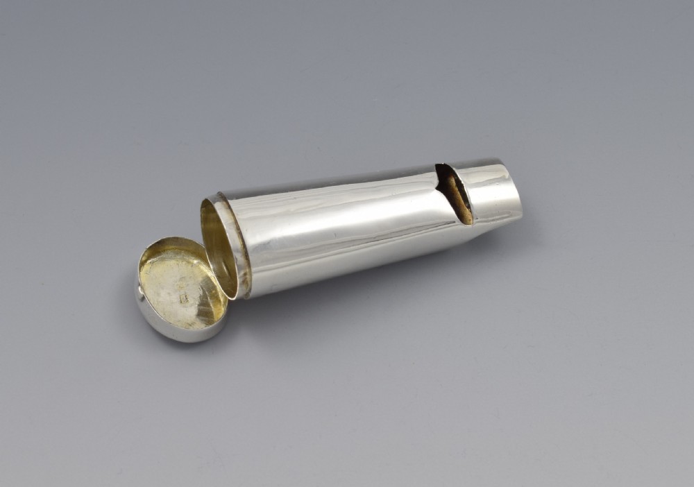 Edwardian Silver Novelty Combination Whistle & Vesta Case View VI