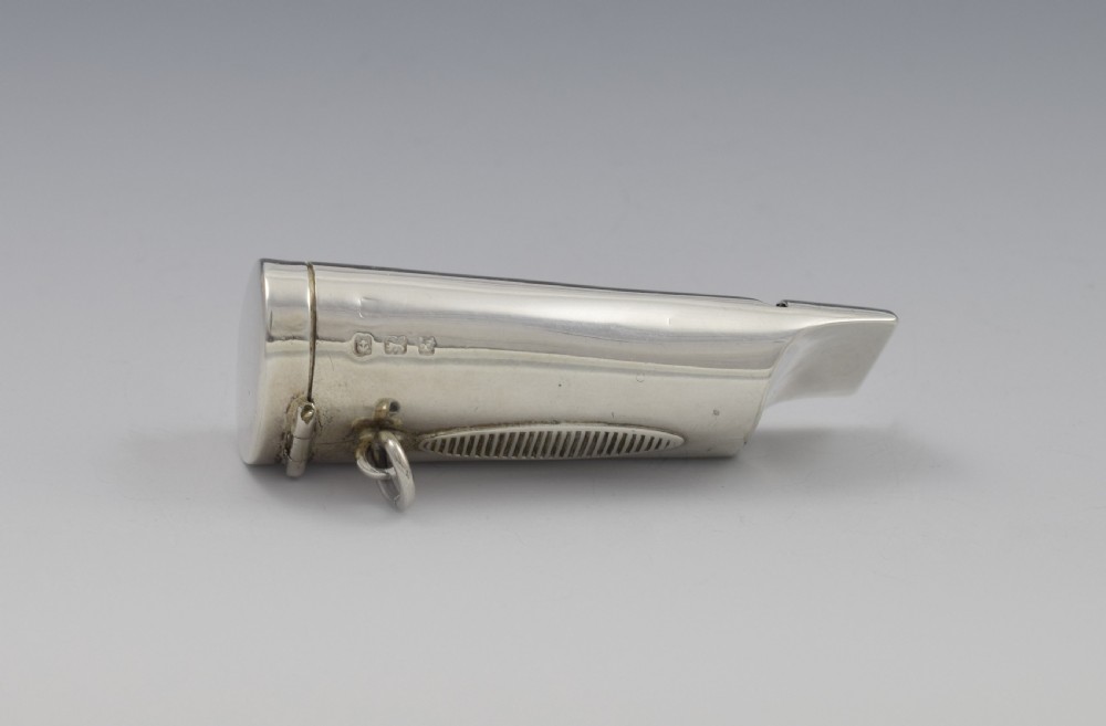 Edwardian Silver Novelty Combination Whistle & Vesta Case View VIII